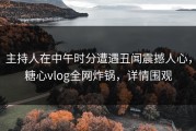 主持人在中午时分遭遇丑闻震撼人心，糖心vlog全网炸锅，详情围观