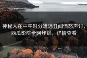 神秘人在中午时分遭遇丑闻愤怒声讨，西瓜影院全网炸锅，详情查看
