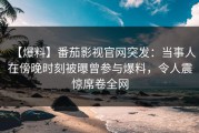 【爆料】番茄影视官网突发：当事人在傍晚时刻被曝曾参与爆料，令人震惊席卷全网