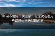 91网不是第一次上来，但这次连老用户都开始回头翻旧内容